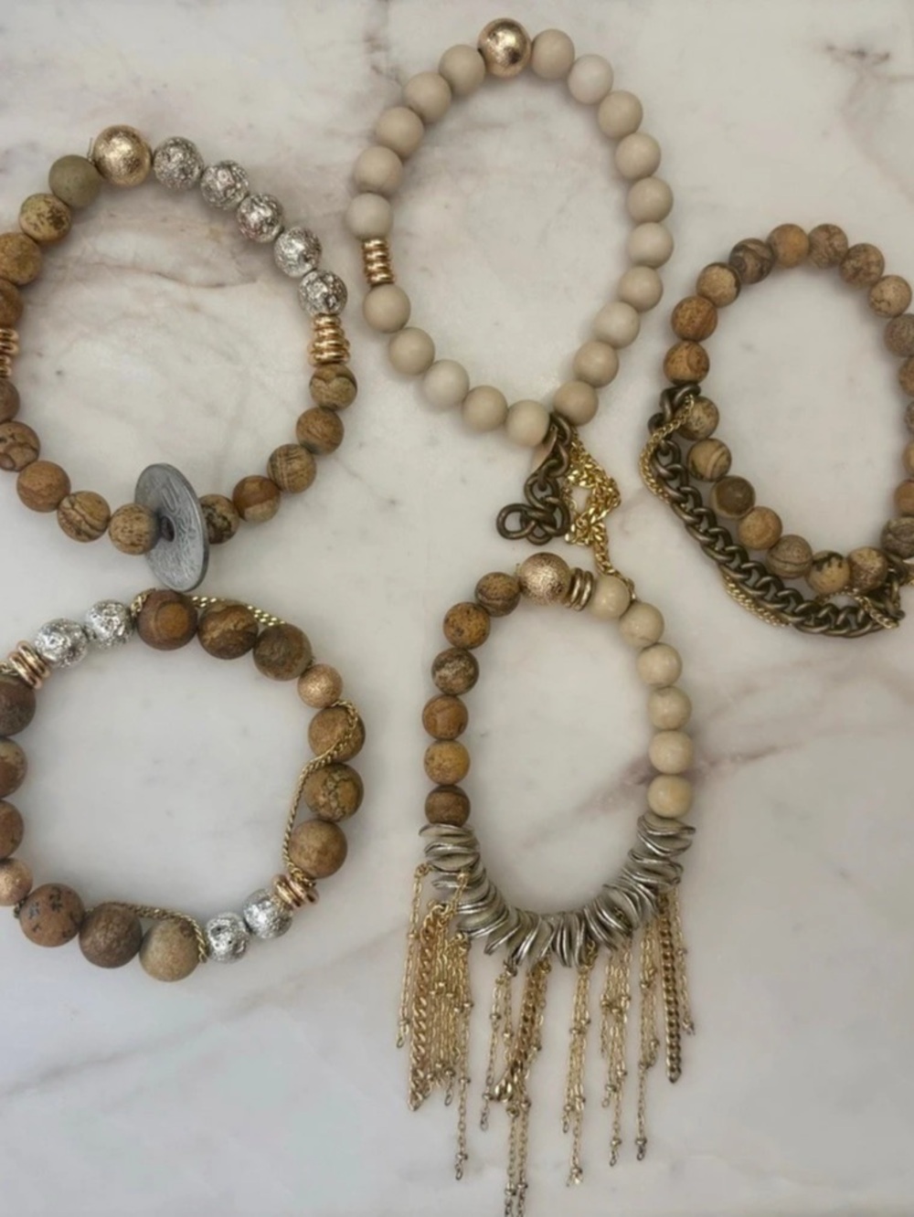 The Lace Project In The Nude 2.0 5pc Bracelet Stack